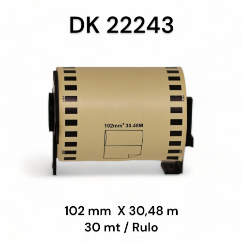 Brother DK-22243 Muadili Etiket  102 mm x 30,48 m Sürekli 