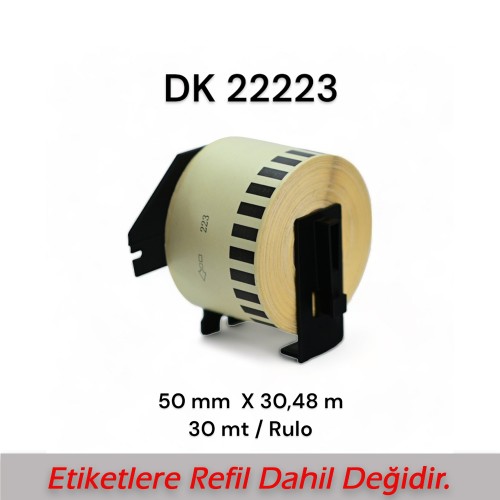 Brother DK-22223 Muadili Etiket  50 mm x 30,48 mm Sürekli 