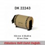 Brother DK-22243 Muadili Etiket  102 mm x 30,48 m Sürekli 