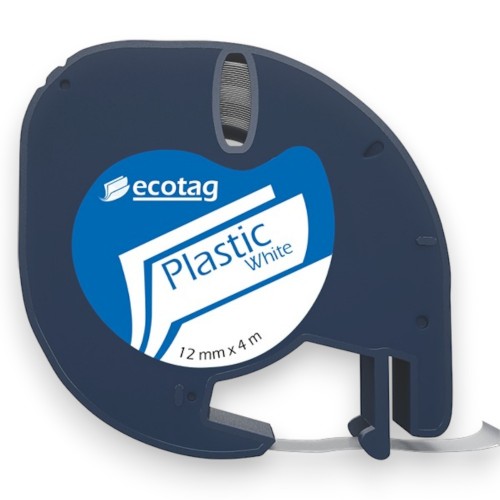 Dymo Letratag Muadili Plastik Serit Etiket Beyaz 12 mm x 4 m