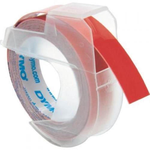 DYMO Kabartma Şerit, 9 mmx3 mt, Kırmızı